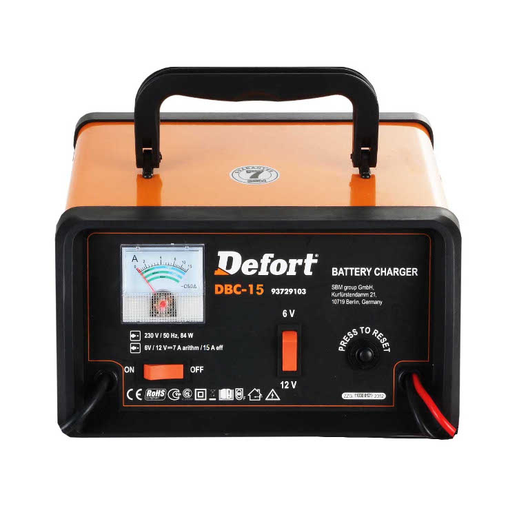  Зарядное устройство для автомобильных аккумуляторов Defort DBC-15 93728793