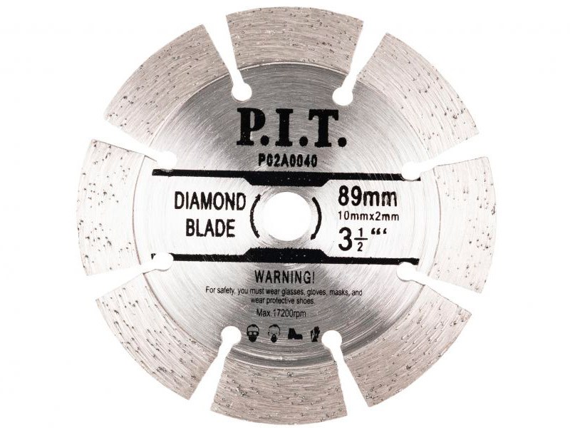 фото Диск p.i.t. алмазный отрезной по керамике 89x10mm p02a0040