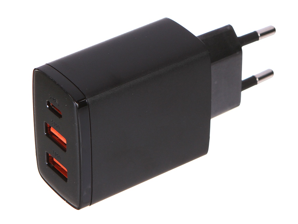 фото Зарядное устройство baseus compact quick charger 2xusb usb type-c 30w eu black ccxj-e01