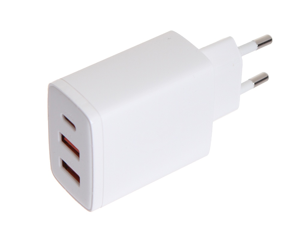 фото Зарядное устройство baseus compact quick charger 2xusb usb type-c 30w eu white ccxj-e02