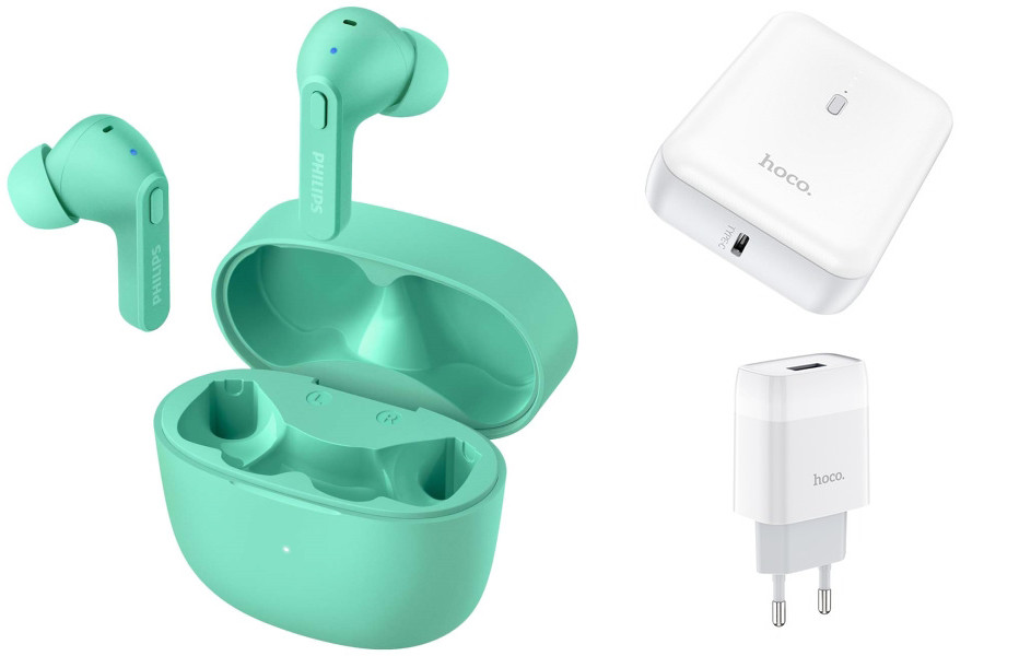 фото Наушники philips tat2206gr/00 выгодный набор + серт. 200р!!!