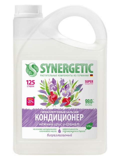 Средство Бальзам-кондиционер Synergetic Нежный ирис и гранат 3.75L 4607971452300, Нежный ирис и гранат
Средство Бальзам-кондиционер Synergetic Нежный ирис и гранат 3.75L 4607971452300, Нежный ирис и гранат