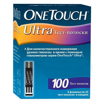 OneTouch - Аксессуар OneTouch Ultra 100шт тест-полоски