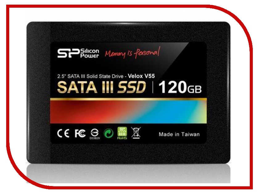 внутренние HDD/SSD SP120GBSS3V55S25  Жесткий диск 120Gb - Silicon Power Velox V55 SATA III SP120GBSS3V55S25