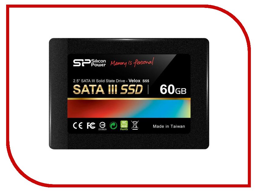   60Gb Silicon Power Slim S55 SATA III SP060GBSS3S55S25
