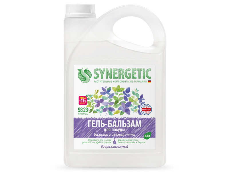 Гель-бальзам для мытья посуды Synergetic Базилик и свежая мята 3.5L 4607971453697, 4607971453697
Гель-бальзам для мытья посуды Synergetic Базилик и свежая мята 3.5L 4607971453697, 4607971453697