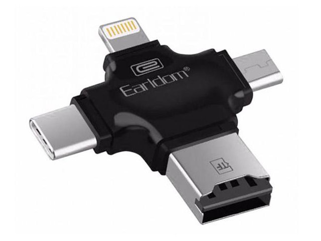 Карт-ридер Earldom ET-OT20 Lightning/Type-C/MicroUSB - MicroSD Black 0L-00055092, ET-OT20
Карт-ридер Earldom ET-OT20 Lightning/Type-C/MicroUSB - MicroSD Black 0L-00055092, ET-OT20