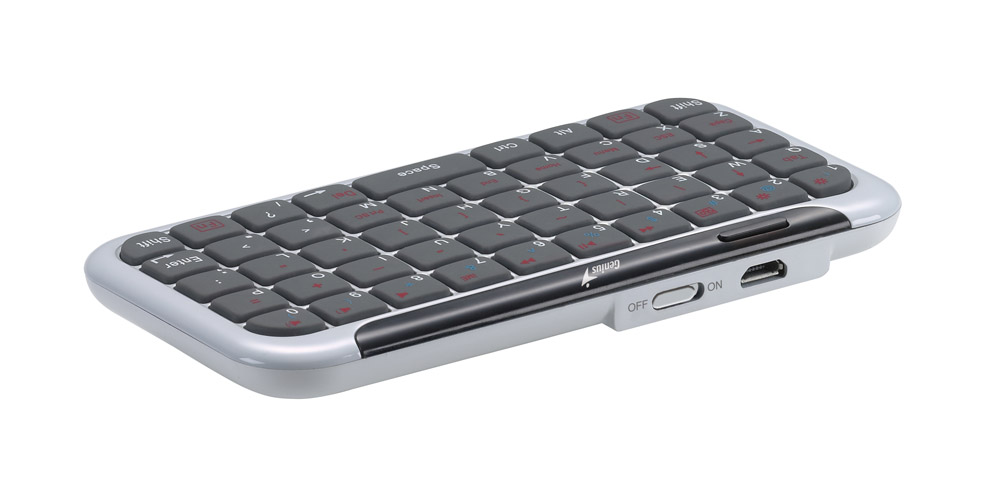 Genius Клавиатура беспроводная Genius Mini LuxePad White-Grey Bluetooth