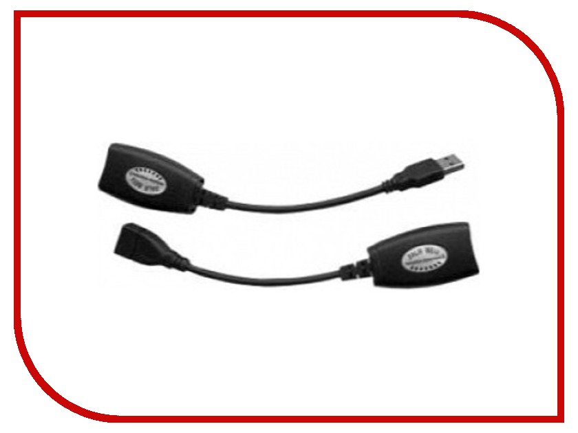 фото Аксессуар Espada USB M to RJ45 F, RJ45 F to USB F c усилителем сигнала до 30м по витой паре EUSBExt30mVitP