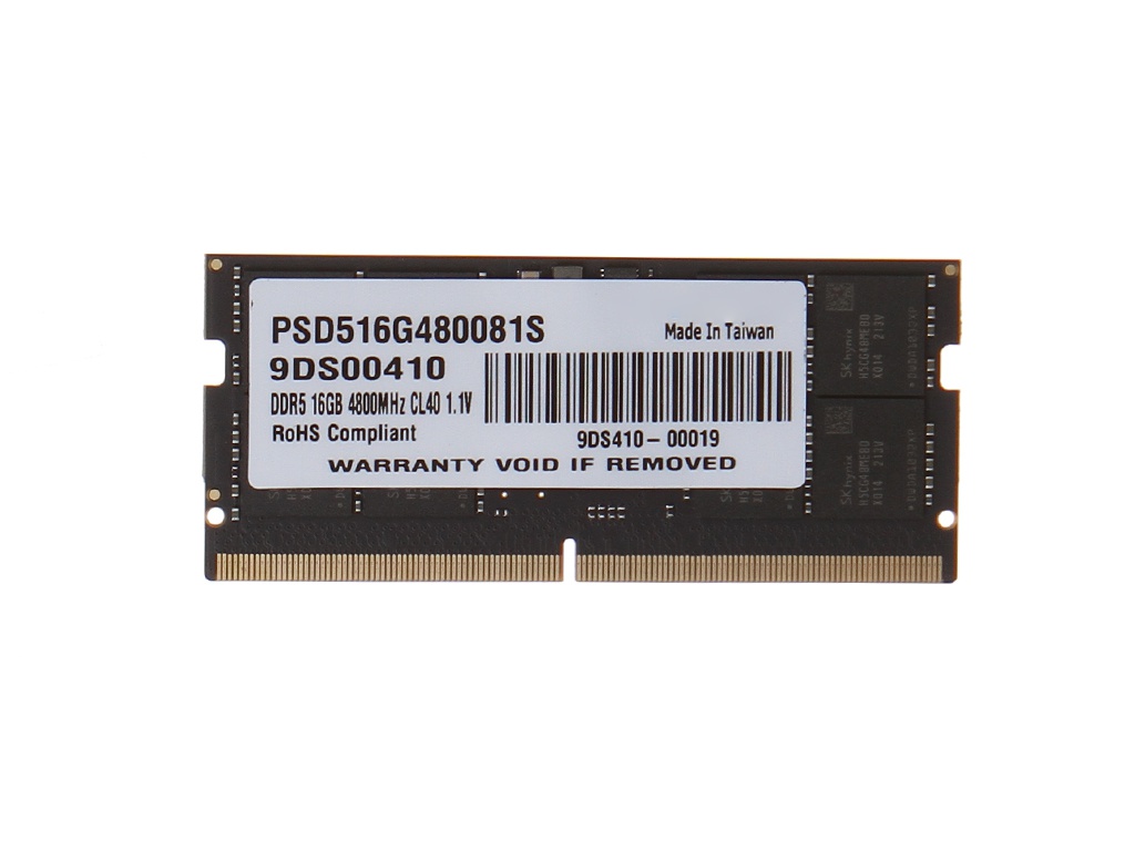 Модуль памяти Patriot SO-DIMM 4800MHz DDR5-4800 CL40 - 16Gb PSD516G480081S, PSD516G480081S
Модуль памяти Patriot SO-DIMM 4800MHz DDR5-4800 CL40 - 16Gb PSD516G480081S, PSD516G480081S