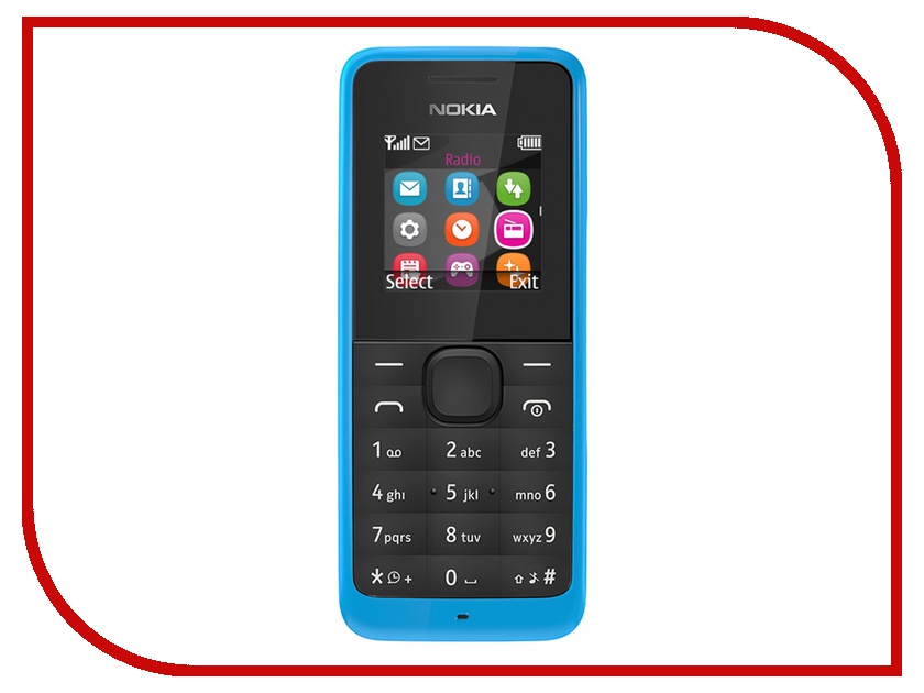 Сотовый телефон Nokia 105 Cyan