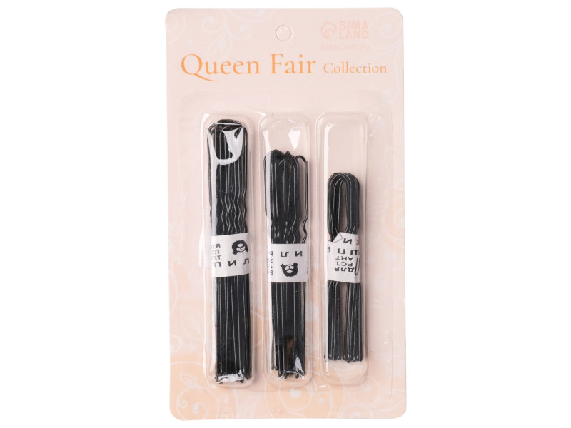 

Шпильки для волос Queen Fair 8cm 30шт Black 4559628, 4559628