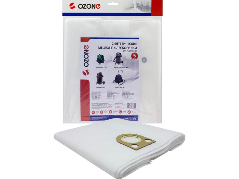 Мешки-пылесборники Ozone MXT-318/5 5шт для Bosch GAS 50/Felisatti VC50/1400/Hitachi RNT 1250/Metabo ASR 50/Starmix FB50/Интерскол ПУ-45/1400, MXT-318/5
Мешки-пылесборники Ozone MXT-318/5 5шт для Bosch GAS 50/Felisatti VC50/1400/Hitachi RNT 1250/Metabo ASR 50/Starmix FB50/Интерскол ПУ-45/1400, MXT-318/5