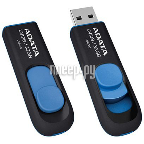 USB Flash Drive 32Gb - A-Data DashDrive UV128 USB 3.0 Blue AUV128-32G-RBE  586 