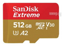 Фото 512Gb - SanDisk Extreme Micro Secure Digital XC Class 10 UHS-I A2 C10 V30 U3 SDSQXAV-512G-GN6MN (Оригинальная!)