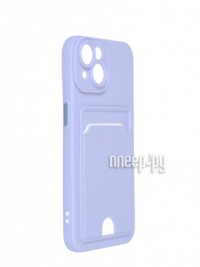 Фото Чехол Neypo для APPLE iPhone 14 Pocket Matte Silicone с карманом Lilac NPM64071