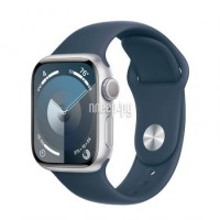 Фото APPLE Watch Series 9 GPS 41mm Silver Aluminium Case with Storm Blue Sport Band - S/M MR903