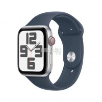 Фото APPLE Watch SE GPS + Cellular 44mm Silver Aluminium Case with Storm Blue Sport Band - S/M MRHF3