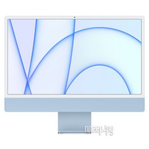 Фото APPLE iMac 24 (2023) Blue MQRC3 (Английская раскладка клавиатуры) (Apple M3/8192Mb/256Gb SSD/Wi-Fi/Bluetooth/Cam/23.5/4480x2520/macOS)