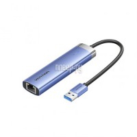 Фото Vention USB 3.0 - Gigabit Ethernet RJ45 + OTG 3xUSB TGFSB