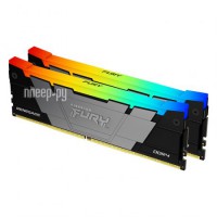 Фото Kingston Fury Renegade RGB RTL Gaming DDR4 DIMM 3200MHz PC4-25600 CL16 - 32Gb Kit (2x16Gb) KF432C16RB12AK2/32