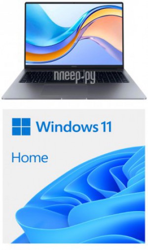 Фото Honor MagicBook X16 2024 BRN-F5851C 5301AHHM + Microsoft Карточка цифрового товара Windows 11 Home Выгодный набор!!!