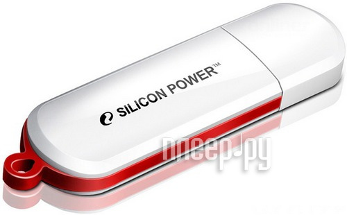 USB Flash Drive 8Gb - Silicon Power LuxMini 320 White SP008GBUF2320V1W 