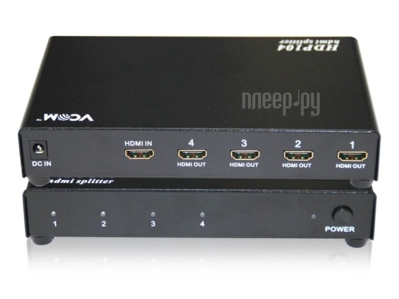  VCOM HDMI Splitter 1x4 3D Full-HD ver1.4  VDS8044D / DD414A  2371 