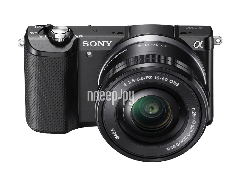  Sony Alpha A5000 Kit 16-50 mm F / 3.5-5.6 E OSS PZ Black 
