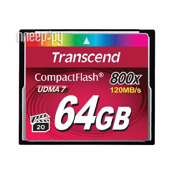   64Gb - Transcend 800x Ultra Speed - Compact Flash TS64GCF800