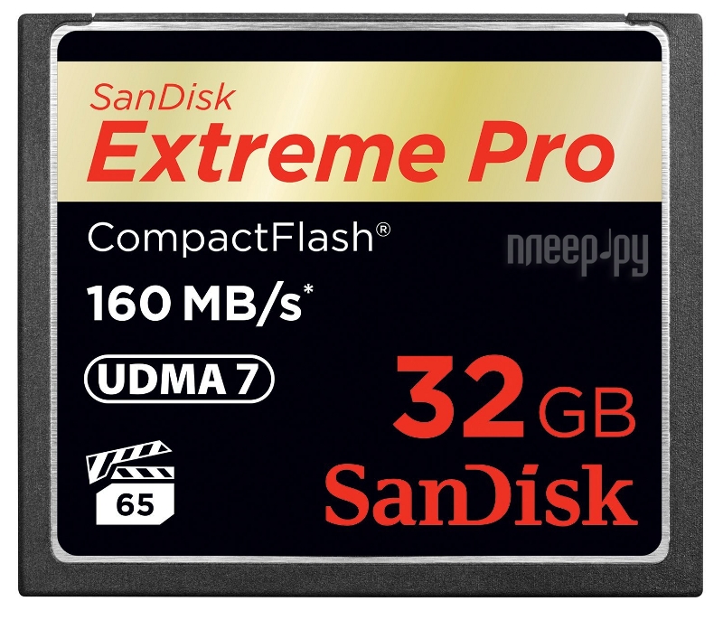   32Gb - SanDisk Extreme Pro CF 160MB / s - Compact Flash