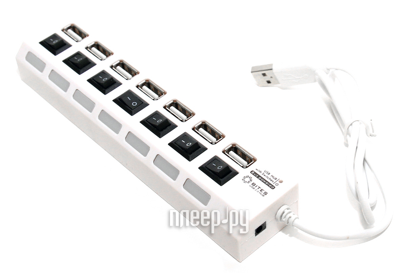  USB 5bites HB27-203PWH USB 7 ports White 