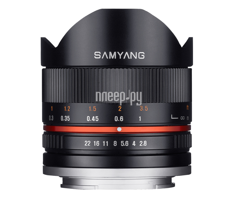  Samyang Samsung NX MF 8 mm F / 2.8 UMC Fish-eye II Black  15790 