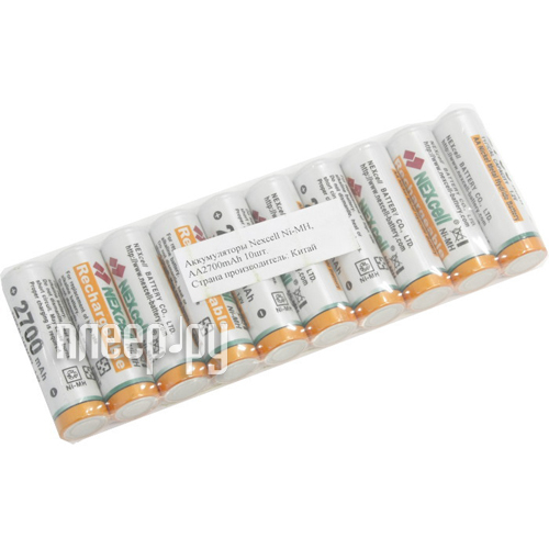  AA - NEXcell 2700 mAh Ni-MH (10 ) AA2700 / 10pack