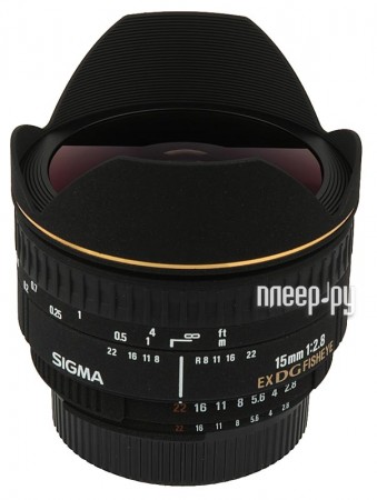  Sigma Nikon AF 15 mm F / 2.8 EX DG DIAGONAL FISHEYE 