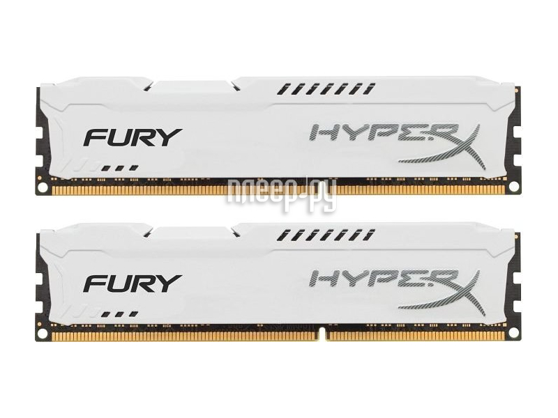   Kingston HyperX Fury White Series PC3-12800 DIMM DDR3 1600MHz CL10 - 16Gb KIT (2x8Gb) HX316C10FWK2 / 16  7858 