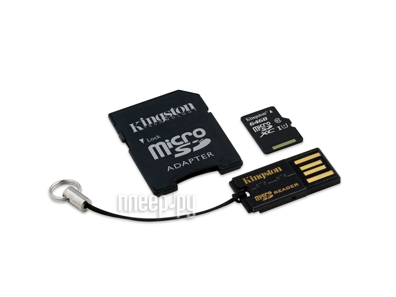   64Gb - Kingston - Micro Secure Digital XC UHS-I Class 10 MBLY10G2 / 64GB c - +   SD  2600 