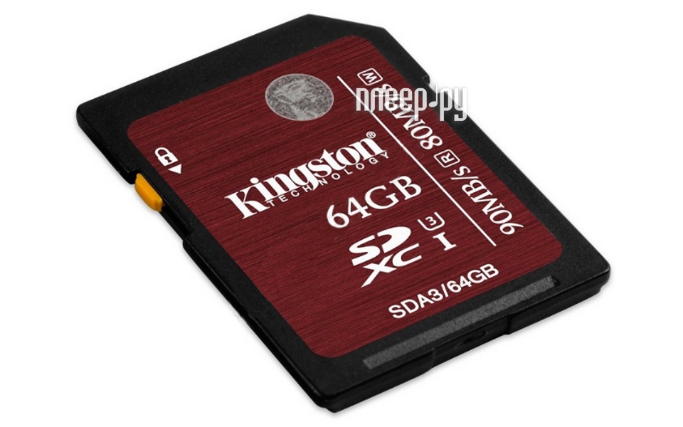   64Gb - Kingston XC UHS-I(3) - Secure Digital SDA3 / 64GB  3895 