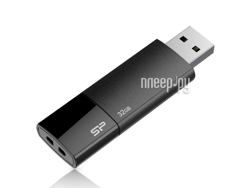 USB Flash Drive 32Gb - Silicon Power Ultima U05 USB 2.0 Black SP032GBUF2U05V1K  666 