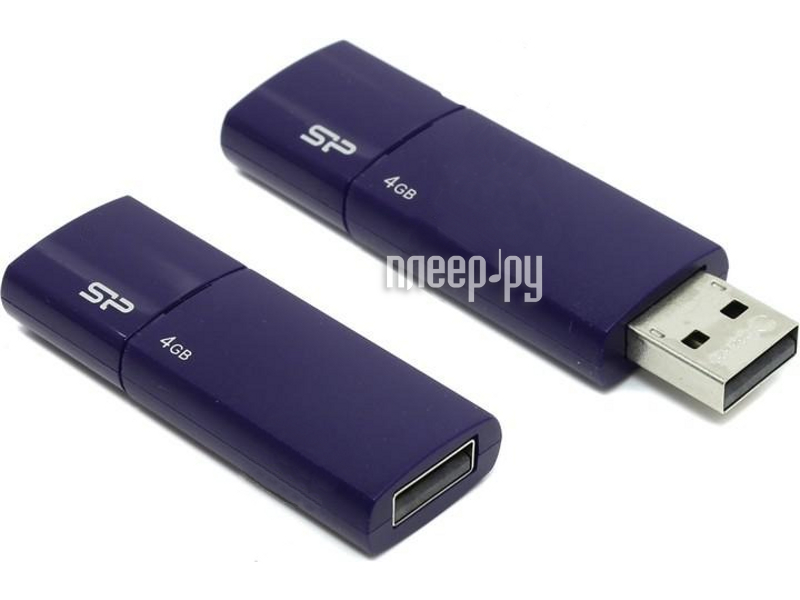 USB Flash Drive 4Gb - Silicon Power Ultima U05 Blue SP004GBUF2U05V1D