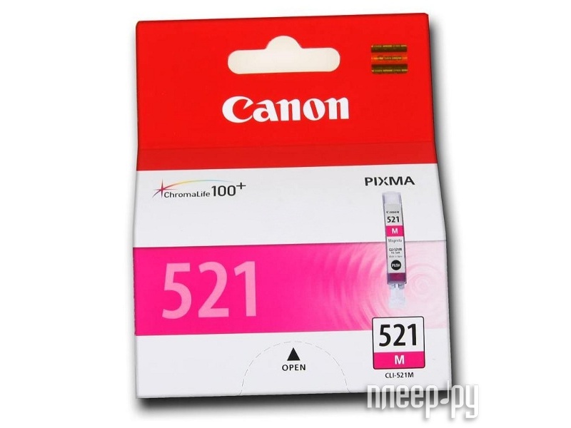  Canon CLI-521M Magenta  Pixma iP3600 / iP4600 / MP540 / MP620 / MP630 / MP980 2935B004  591 