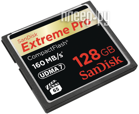   128Gb - SanDisk Extreme Pro CF 160MB / s - Compact Flash