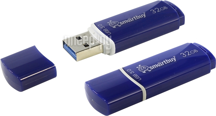 USB Flash Drive 32Gb - SmartBuy Crown Blue SB32GBCRW-Bl  566 