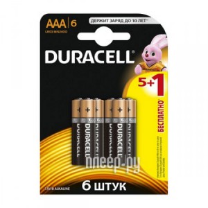 Фото AAA - Duracell LR03 BL6 (6 штук)