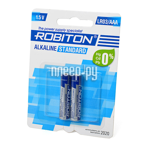 Батарейка AAA - Robiton Standard LR03 BL2 (2 штуки)