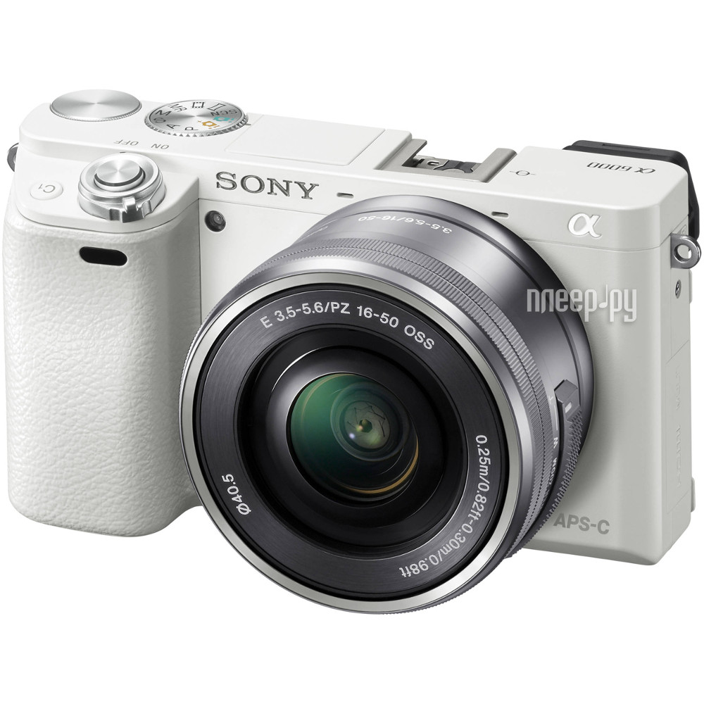  Sony Alpha A6000 Kit 16-50 mm F / 3.5-5.6 E OSS PZ White 