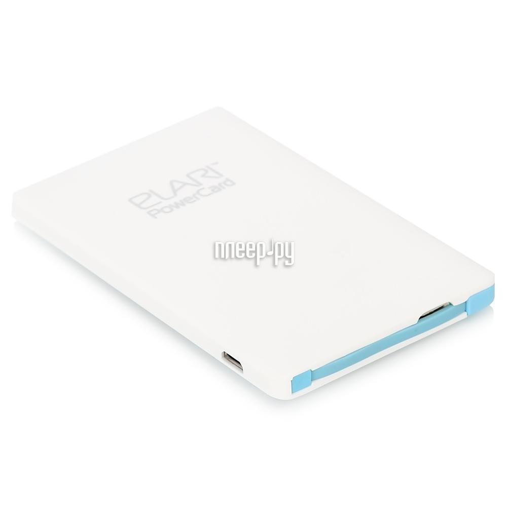  Elari PowerCard 2500mAh Micro USB / Lightning- White