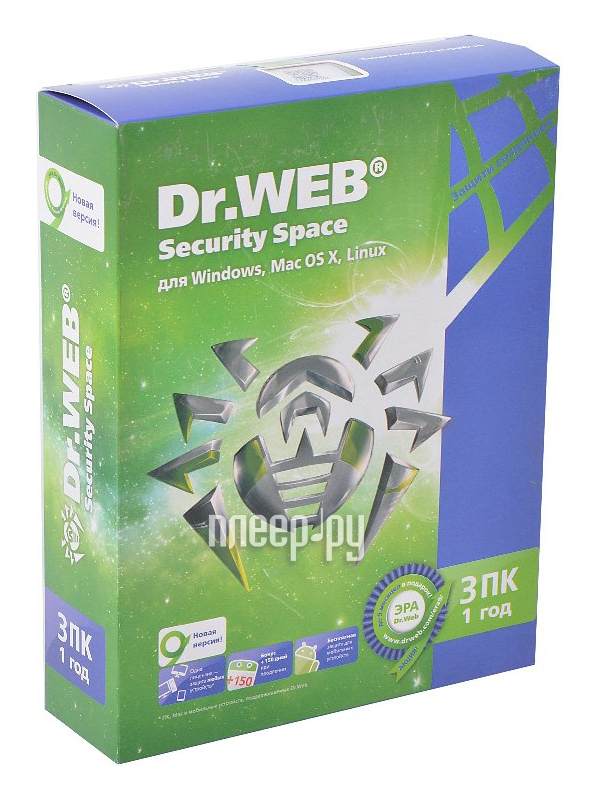   Dr.Web Security Space 3Dt 1 year BHW-B-12M-3-A3 /