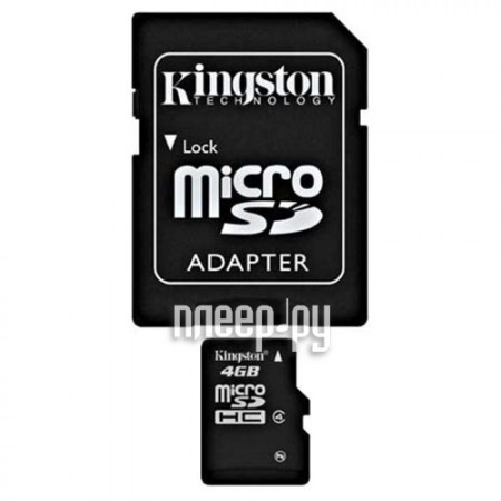   4Gb - Kingston - Micro Secure Digital HC Class 4 SDC4 / 4GB    SD 