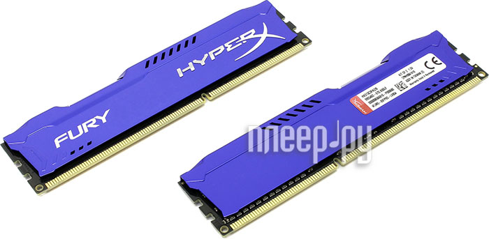   Kingston HyperX Fury Blue DDR3 DIMM 1333MHz PC3-10600 CL9 - 8Gb KIT (2x4Gb) HX313C9FK2 / 8 